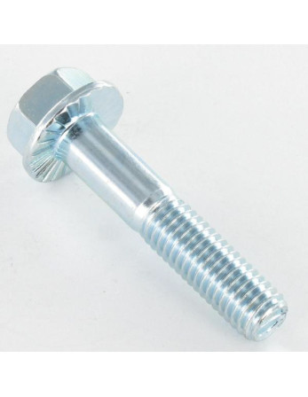 Vis métaux Tête hexagonale TH M8X40 Filetée sur 25 Embase collerette crantée Classe 8.8 Acier zingué