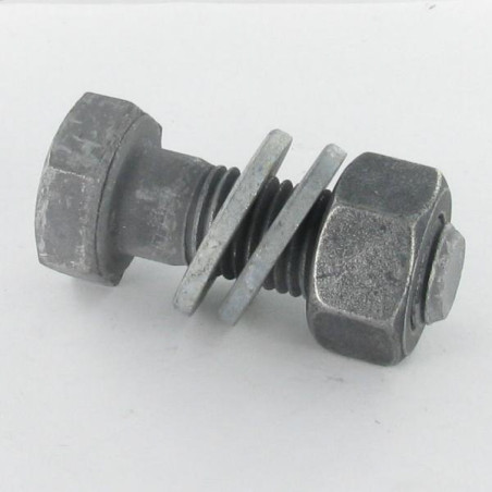 50 x Boulon (vendu avec Ecrou) HR haute résistance M12X60 2 Rondelle Classe 10.9 Forte tenue à la corrosion Acier