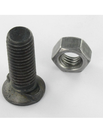 Boulon de charrue Tête fraisée M12X35 2 Ergots Classe 8.8 Acier brut