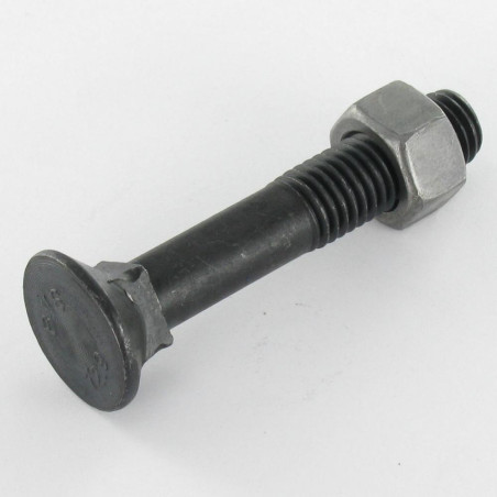 1 x Boulon (vendu avec Ecrou) CHARREU TFCC tête fraisée collet carré M14X80 Classe 12.9 Acier brut