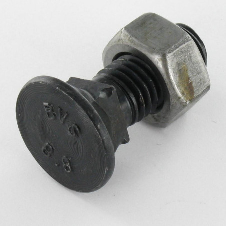 1 x Boulon de charrue TFCC tête fraisée collet carré M10X40 Classe 8.8 Acier brut