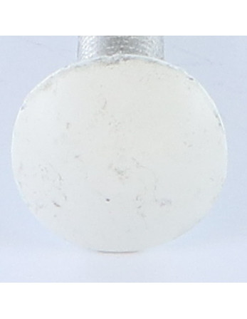 TRCC JAPY tête ronde collet carré M7X40 Pas de 100 Filetage total Aluminium RAL9016 blanc signalisation 80%B