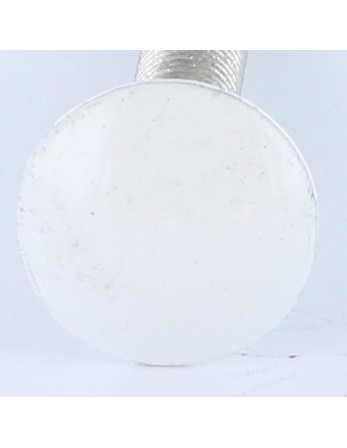 TRCC JAPY tête ronde collet carré M7X40 Pas de 100 Filetage total Aluminium RAL9016 blanc signalisation 80%B