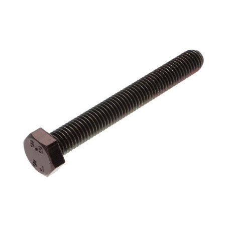 1 x Vis métaux Tête hexagonale TH M8X80 Classe 6.8 Acier zingué noir