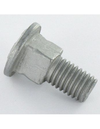 TRCC JAPY tête ronde collet carré M10X25 Filetée sur 14 Epaisseur du carré 10 acier geomet 500A Sans rouille rouge