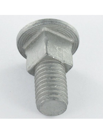 TRCC JAPY tête ronde collet carré M10X25 Filetée sur 14 Epaisseur du carré 10 acier geomet 500A Sans rouille rouge
