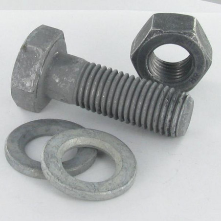 50 x Boulon (vendu avec Ecrou) HR haute résistance M16X70 2 Rondelle Classe 10.9 Forte tenue à la corrosion Acier