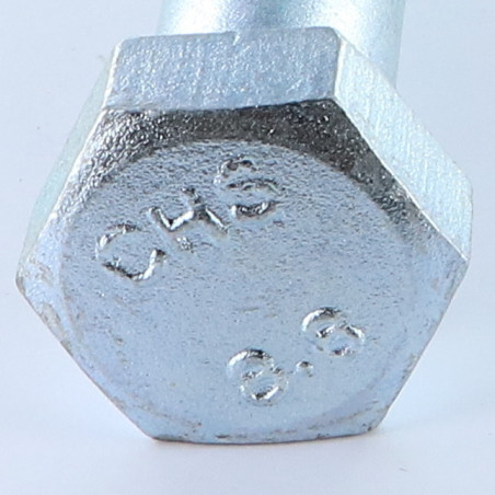1 x Corps de boulon filetage partiel Tête hexagonale TH M30X120 Classe 8.8 Acier zingué