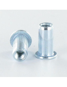 Ecrou à sertir Tête plate TP M12X23 ACPC40 Acier zingué
