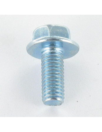 Vis métaux Tête hexagonale TH M6X16 Embase lisse Acier zingué