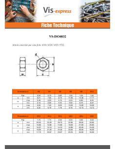 Écrou hexagonale M33 Classe 8 Oversized Forte tenue à la... 2
