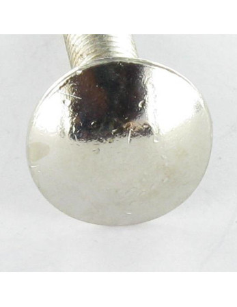 TRCC JAPY tête ronde collet carré M5X25 Filetage total Acier nickelé