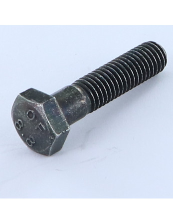 Corps de boulon filetage partiel Tête hexagonale TH M8X35 Classe 8.8 Acier zingué noir
