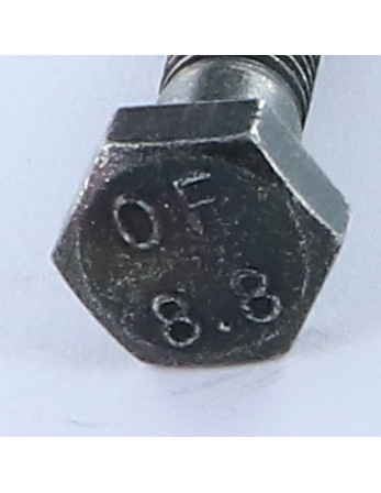 Corps de boulon filetage partiel Tête hexagonale TH M8X35 Classe 8.8 Acier zingué noir