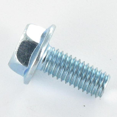1 x Vis métaux Tête hexagonale TH M6X40 Embase lisse Acier zingué Filetage partiel