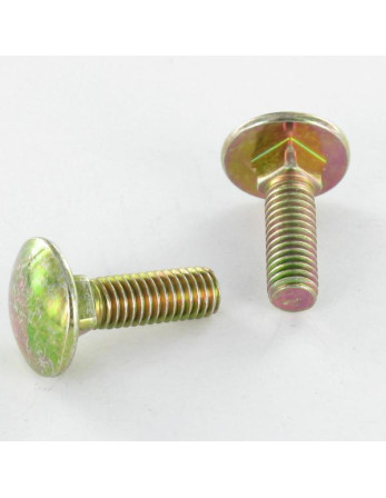 TRCC JAPY tête ronde collet carré M8X140 Filetage total Bichromaté