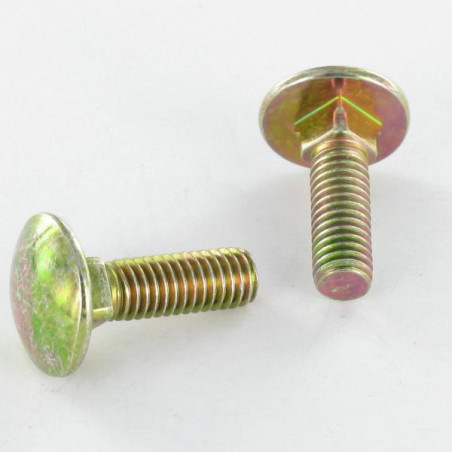1 x TRCC JAPY tête ronde collet carré M8X140 Filetage total Bichromaté