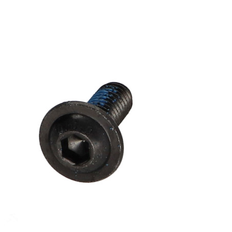 1 x Vis métaux Tête ronde large Hexagonal creux Embase collerette Clé de 4 HC4 M6X16 Classe 10.9 Acier zingué noir