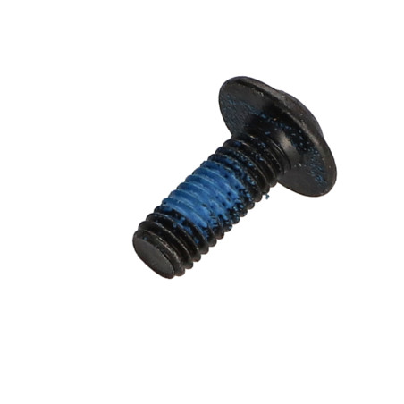 1 x Vis métaux Tête ronde large Hexagonal creux Embase collerette Clé de 4 HC4 M6X16 Classe 10.9 Acier zingué noir
