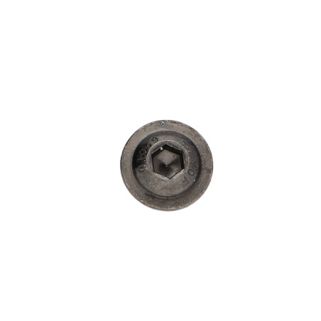 1 x Vis métaux Tête ronde large Hexagonal creux Embase collerette Clé de 4 HC4 M6X16 Classe 10.9 Acier zingué noir