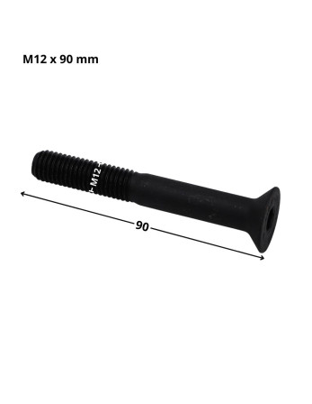 Vis métaux FHC tête fraisée empreinte hexagonale creuse Clé de 8 HC8 M12X90 Filetage partiel Classe 10.9 Acier