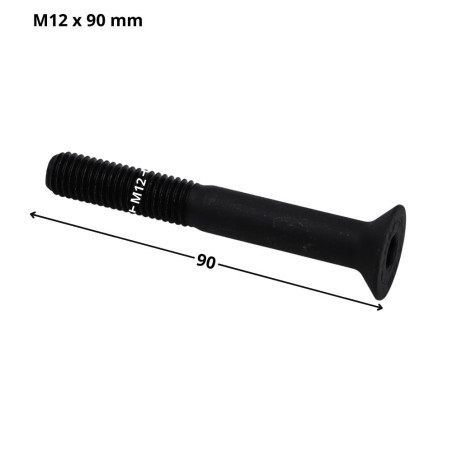 1 x Vis métaux FHC tête fraisée empreinte hexagonale creuse Clé de 8 HC8 M12X90 Filetage partiel Classe 10.9 Acier