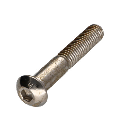 1 x Vis métaux BHC (Tête Bombée Hexagonal creux) M10X60 Filetée sur 32 Classe 10.9 Clé de 6 HC6 Acier nickelé