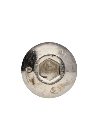 Vis métaux BHC (Tête Bombée Hexagonal creux) M10X60 Filetée sur 32 Classe 10.9 Clé de 6 HC6 Acier nickelé