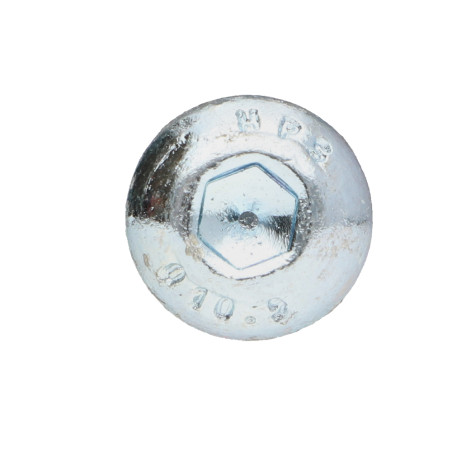 1 x Vis métaux BHC (Tête Bombée Hexagonal creux) M8X90 Filetage partiel Classe 10.9 Clé de 5 HC5 Acier zingué