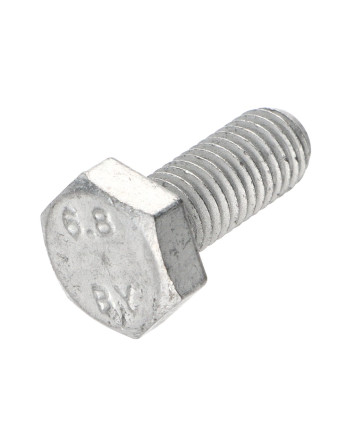 Vis métaux Tête hexagonale TH M10X25 Classe 6.8 Acier brut Géomet 500B