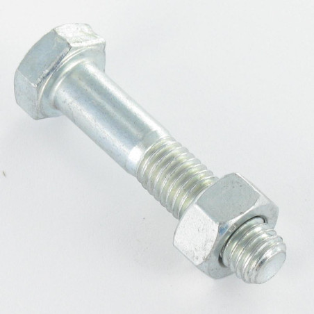 50 x Boulon (vendu avec Ecrou) Tête hexagonale TH M16X45 Classe 8.8 SB Acier zingué