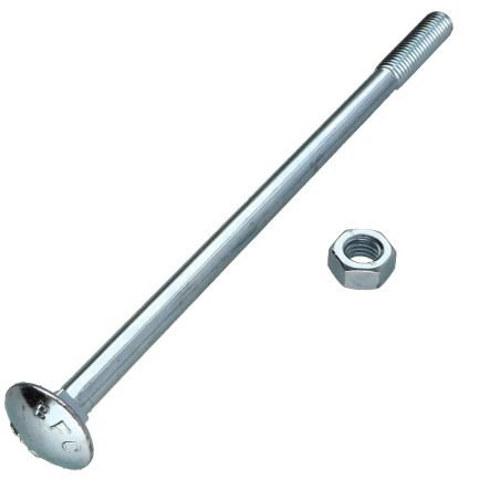 1 x TRCC JAPY tête ronde collet carré M8X160 Filetée sur 28 Filetage partiel Acier zingué