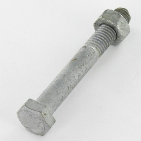 1 x Boulon (vendu avec Ecrou) Tête hexagonale TH M8X90 Classe 8.8 Forte tenue à la corrosion Acier galvanisé à chaud