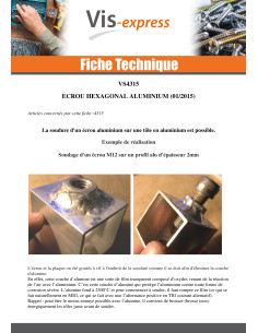 Écrou hexagonale M10 Aluminium 2