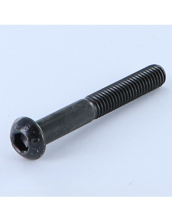 Vis métaux BHC (Tête Bombée Hexagonal creux) M5X35 Filetage partiel Classe 10.9 Clé de 3 HC3 Acier zingué noir