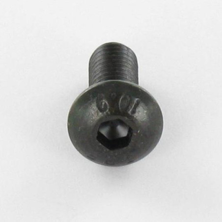 1 x Vis métaux BHC (Tête Bombée Hexagonal creux) M3X25 Filetage total Classe 10.9 Clé de 2 HC2 Acier zingué noir