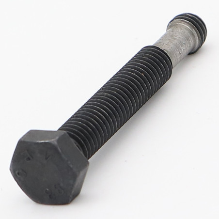 1 x Vis métaux Tête hexagonale TH M8X55 Classe 8.8 à Gorge Acier zingué noir