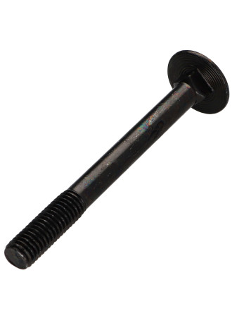 TRCC JAPY tête ronde collet carré M8X80 Filetée sur 22 Filetage partiel Acier zingué noir