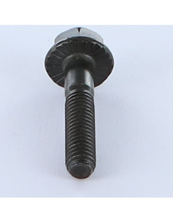 Vis métaux Tête hexagonale TH M6X30 Filetée sur 18 Embase collerette crantée Classe 8.8 Acier zingué noir