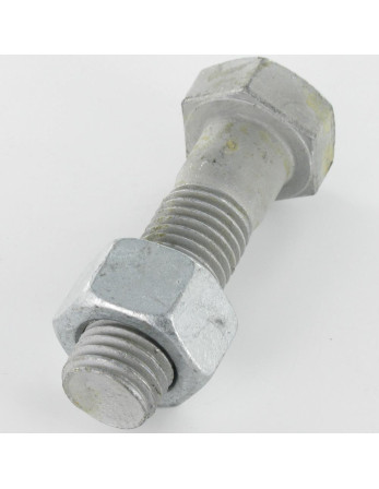 Boulon (vendu avec Ecrou) Tête hexagonale TH M18X100 Classe 8.8 SB Forte tenue à la corrosion Acier galvanisé à