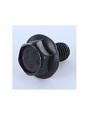 Vis métaux Tête hexagonale TH M6X16 Embase collerette crantée Classe 8.8 Acier zingué noir