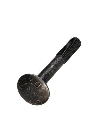 TRCC JAPY tête ronde collet carré M8X60 Filetée sur 22 Filetage partiel Acier zingué noir