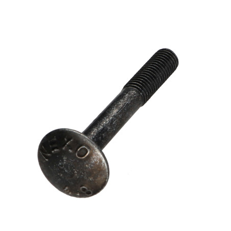 1 x TRCC JAPY tête ronde collet carré M8X60 Filetée sur 22 Filetage partiel Acier zingué noir