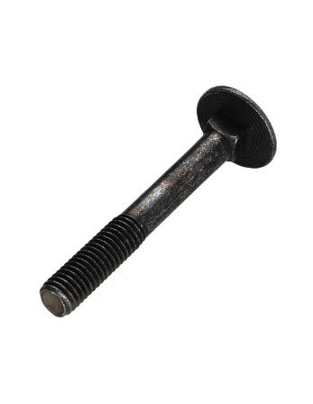 TRCC JAPY tête ronde collet carré M8X60 Filetée sur 22 Filetage partiel Acier zingué noir