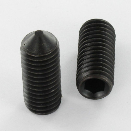 1 x Vis métaux Sans tête six pans creux (sthc) Clé de 1.5 HC1.5 M3X16 Bout pointeau Acier brut microvis