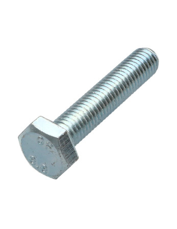 Vis métaux Tête hexagonale TH M10X55 Classe 8.8 Acier zingué