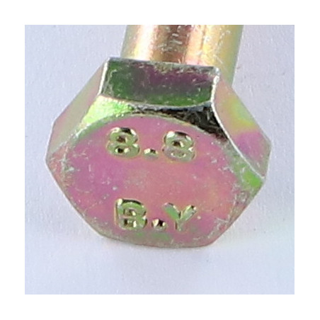 1 x Corps de boulon filetage partiel Tête hexagonale TH M8X45 Classe 8.8 Bichromaté
