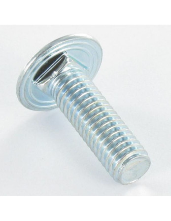 TRCC JAPY tête ronde collet carré M6X15 Collet bas 1.5 Diamètre de tête: 13.5 Acier zingué