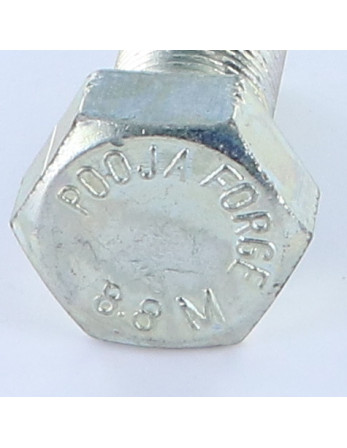 Vis métaux Tête hexagonale TH M20X50 Filetage total Classe 8.8 Pas fin Pas de 150 Acier zingué