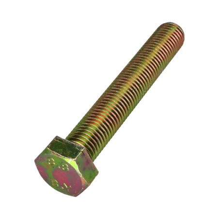 1 x Vis métaux Tête hexagonale TH M16X100 Classe 8.8 Bichromaté